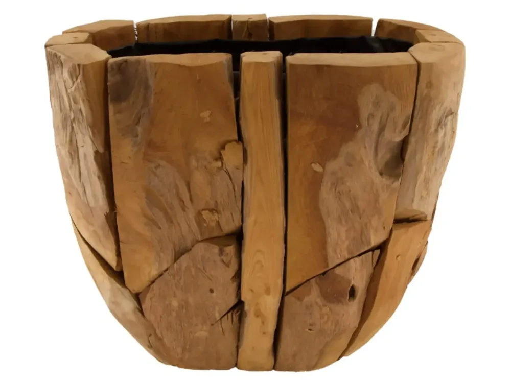 Decofinder Pflanzengefäss Teakholz H: 36 cm  | Schubiger Möbel
