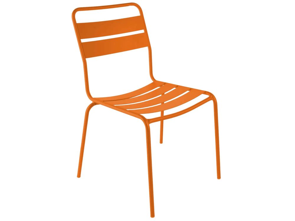 Schaffner Metall-Lattenstuhl Glarus Orange | Schubiger Möbel