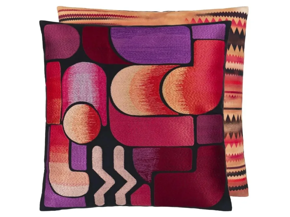 Designers Guild Kissen Lacroix Graphe - Magenta Mehrfarbig | Schubiger Möbel