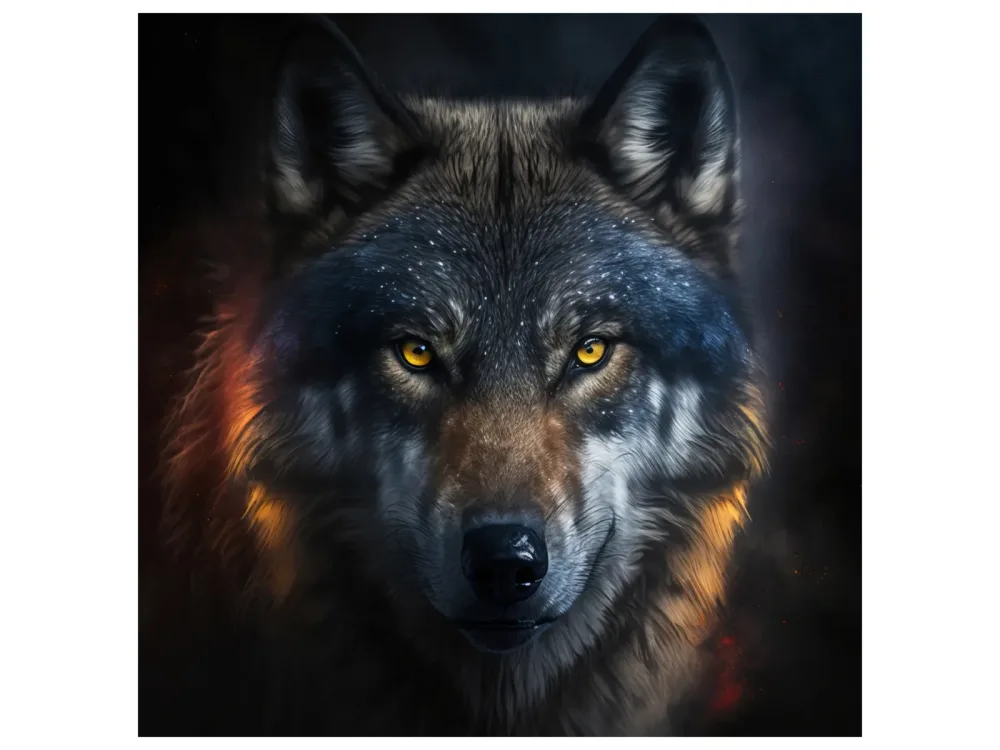 image LAND Acrylglasbild Mysterious Wolf  | Schubiger Möbel