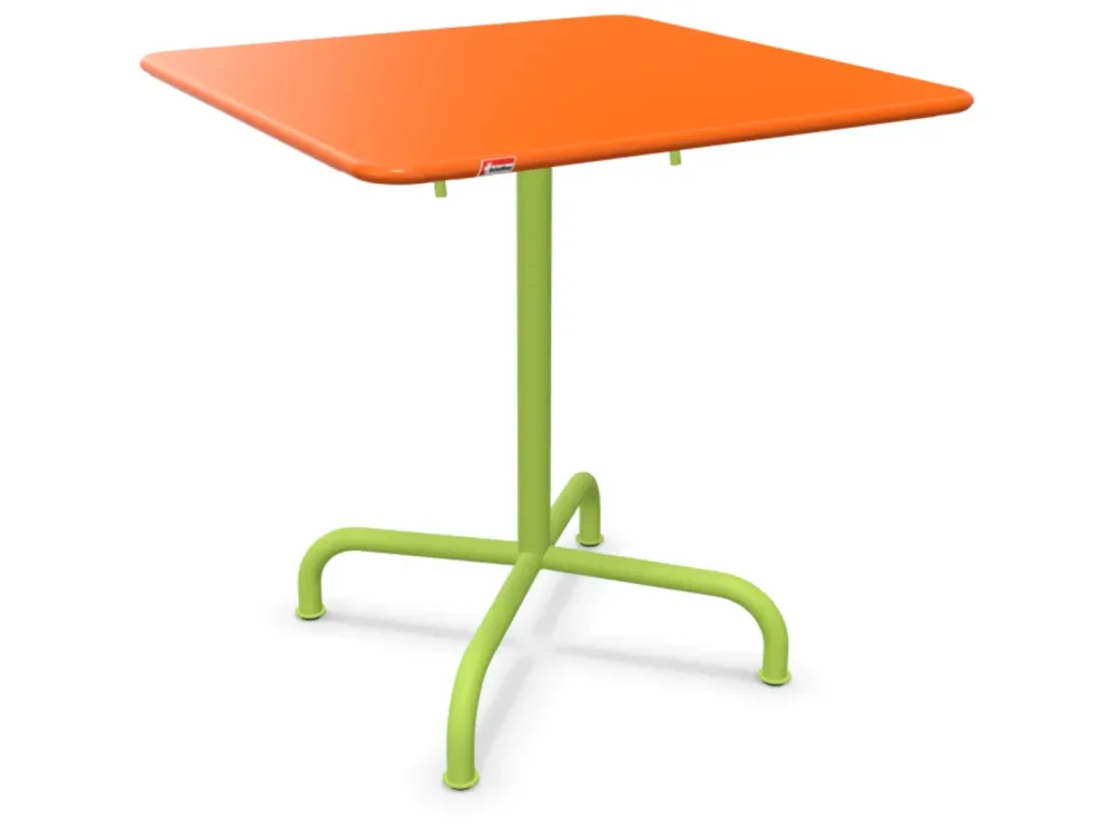Schaffner Metall-Tisch Rigi Quadratisch Orange | Schubiger Möbel