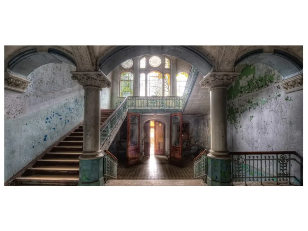 image LAND Digitaldruck auf Acrylglas Lost Place Treppenhaus 3  | Schubiger Möbel