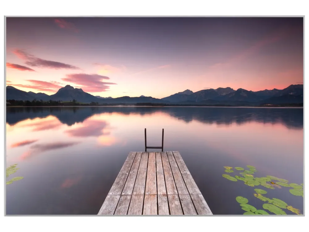 image LAND Bild mit Rahmen Steg in Der Abenddämmerung  | Schubiger Möbel