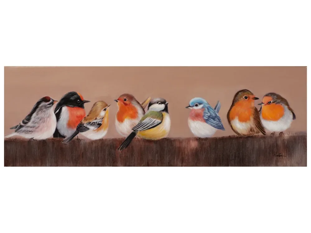 image LAND Gemälde Bunte Vogelschar  | Schubiger Möbel