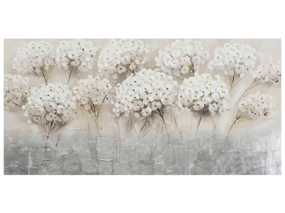 image LAND Bild Feld mit Chrysanthemen Weiss | Schubiger Möbel