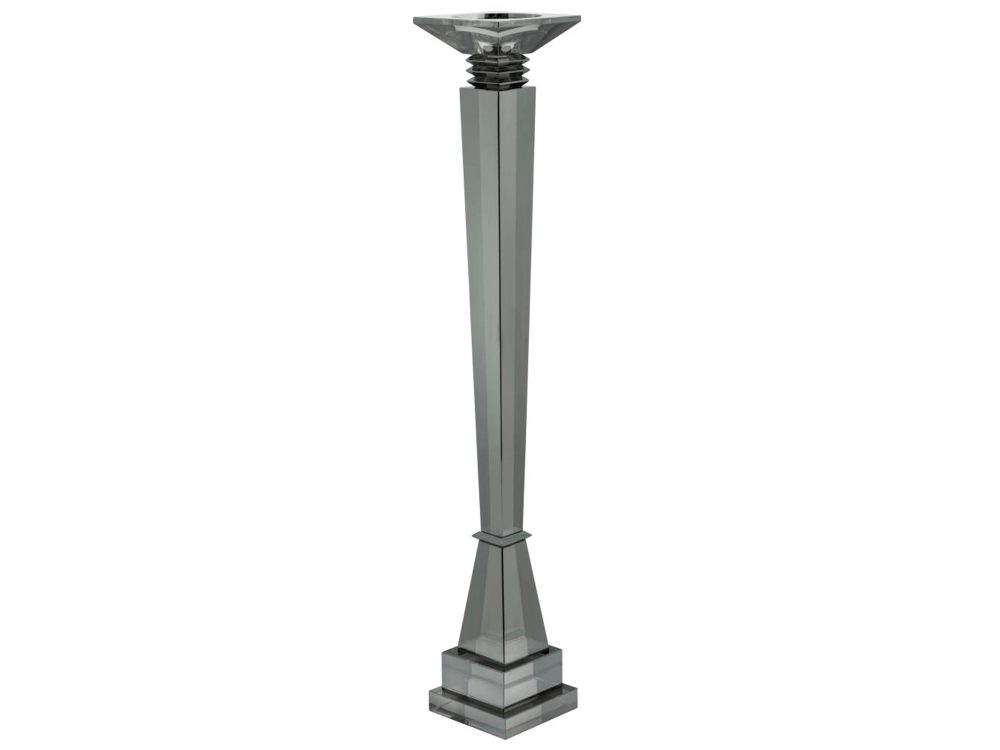Abhika Kerzenständer Kristallglas Hellbraun H: 65 cm  | Schubiger Möbel