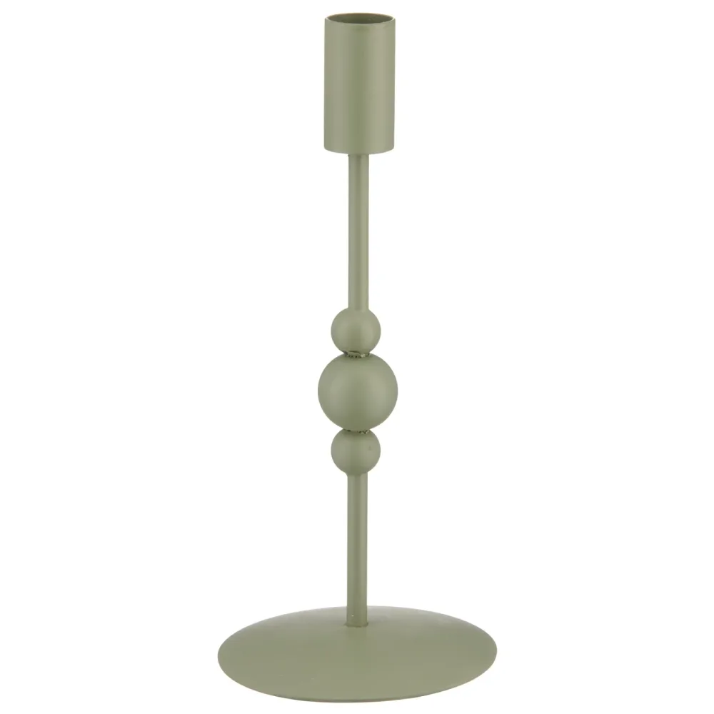 Gasper Kerzenständer Bobbels, Metall, Jade  | Schubiger Möbel