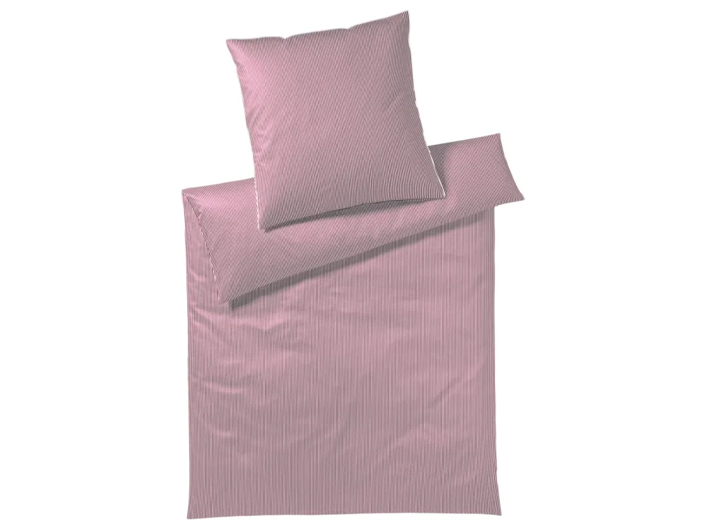 Elegante Bettwäsche-Set Hamburger Streifen Rot | Schubiger Möbel