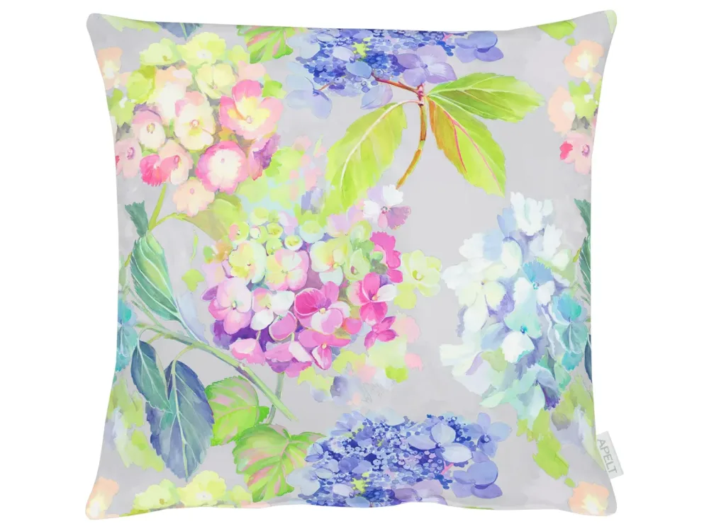 Apelt Kissenhülle Hortensien Grün Blau 50x50 cm Blau | Schubiger Möbel