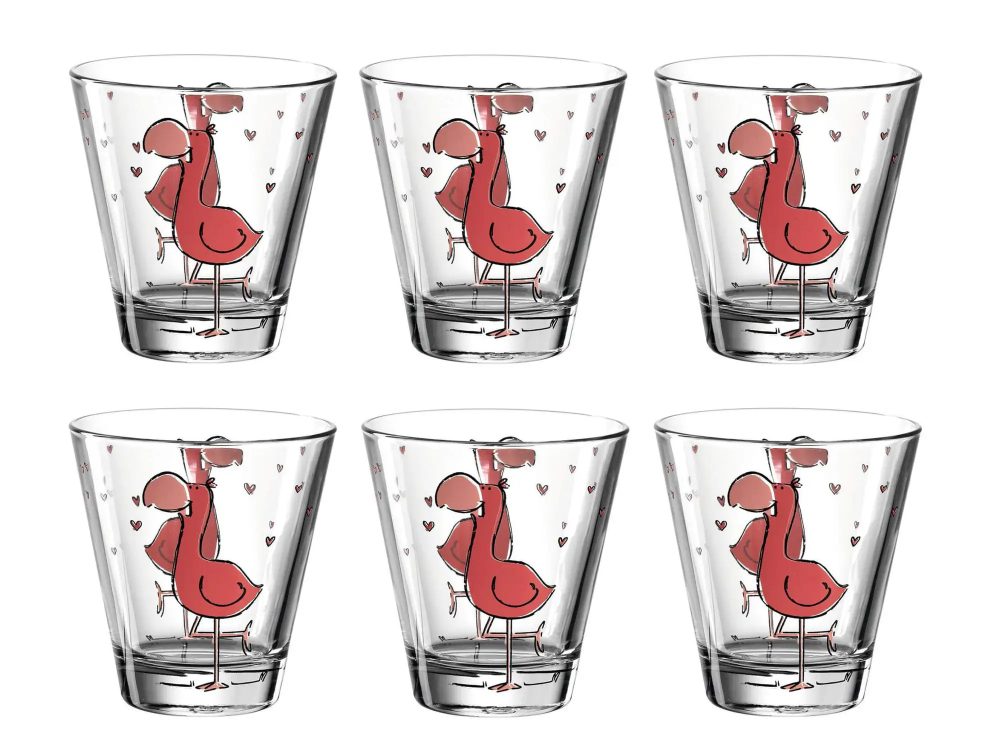 Alltron Trinkglas Für Kinder Bambini Flamingo 215 ml, 6 Stück Transparent | Schubiger Möbel