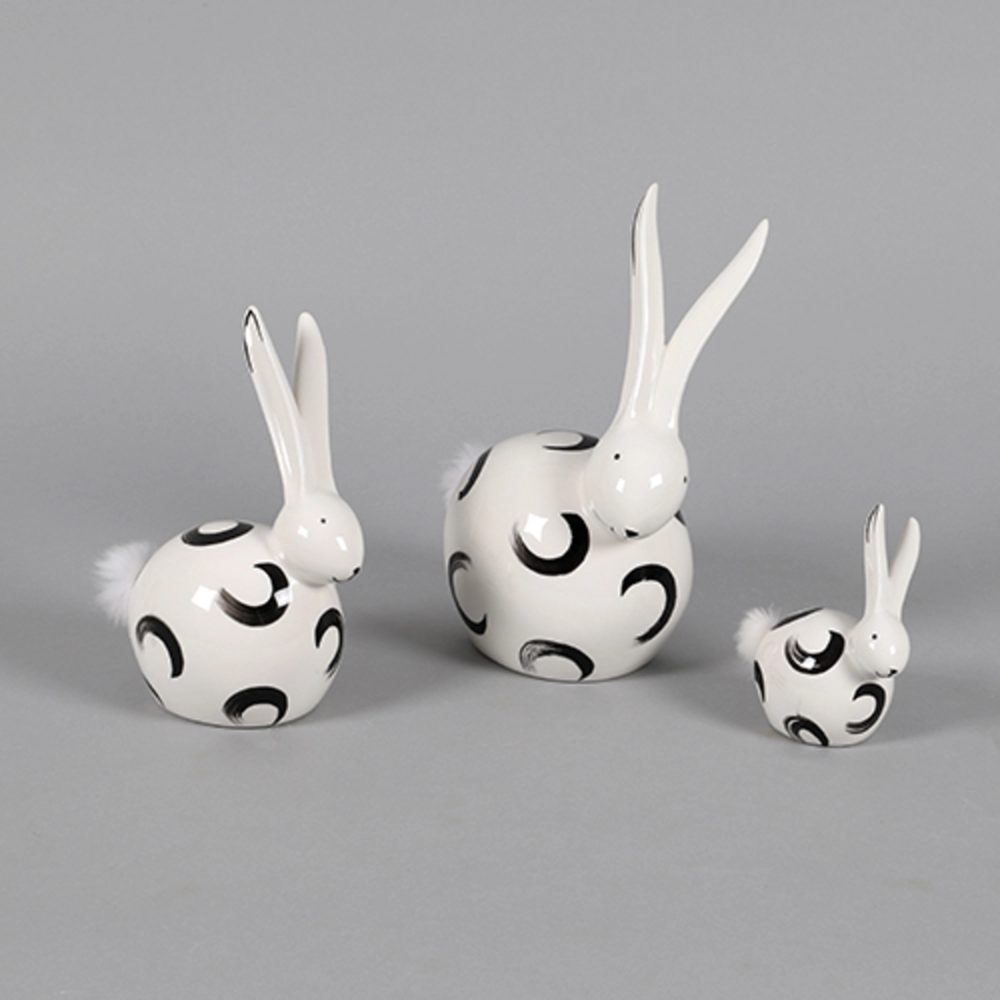 Decofinder Figur Langohr-Hase Weiss H: 23 cm  | Schubiger Möbel