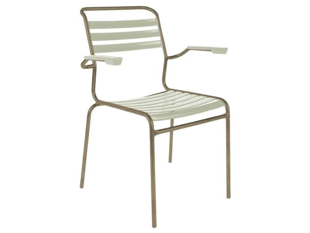 Schaffner Lättli-Stuhl Säntis mit Armlehnen Grün | Schubiger Möbel