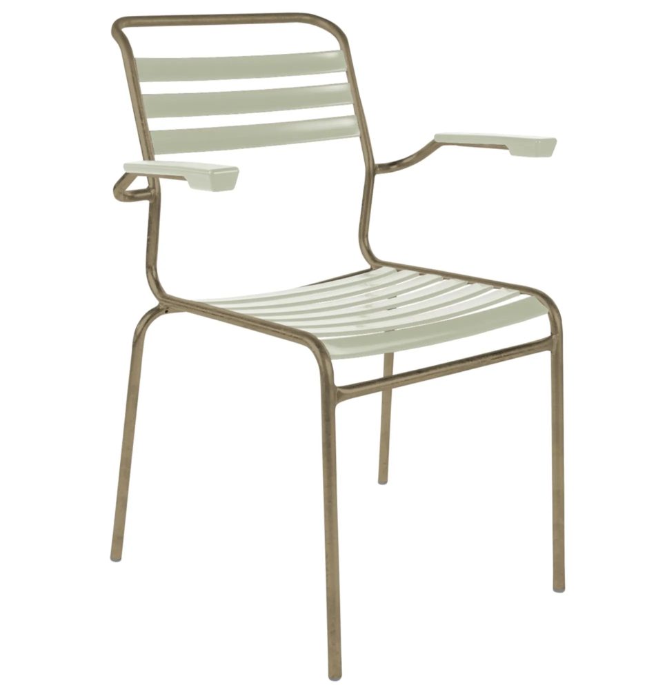 Schaffner Lättli-Stuhl Säntis mit Armlehnen Grün | Schubiger Möbel