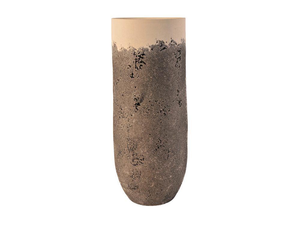 Schlittler Vase Keramik Schwarz-Weiss H: 70 cm Mehrfarbig | Schubiger Möbel