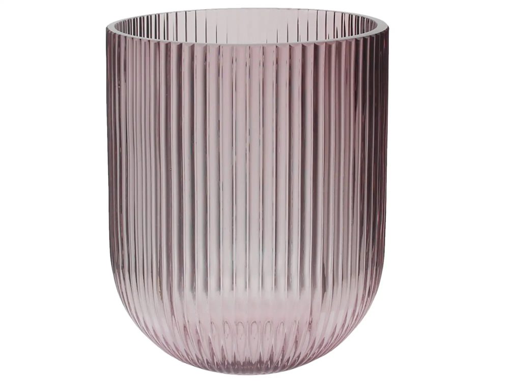 Kaheku Glasvase Struktur Rosa  H: 16 cm  | Schubiger Möbel