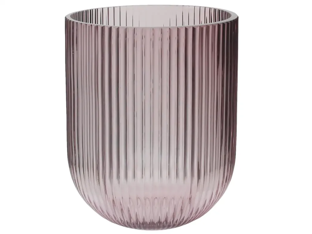 Kaheku Glasvase Struktur Rosa  H: 16 cm  | Schubiger Möbel
