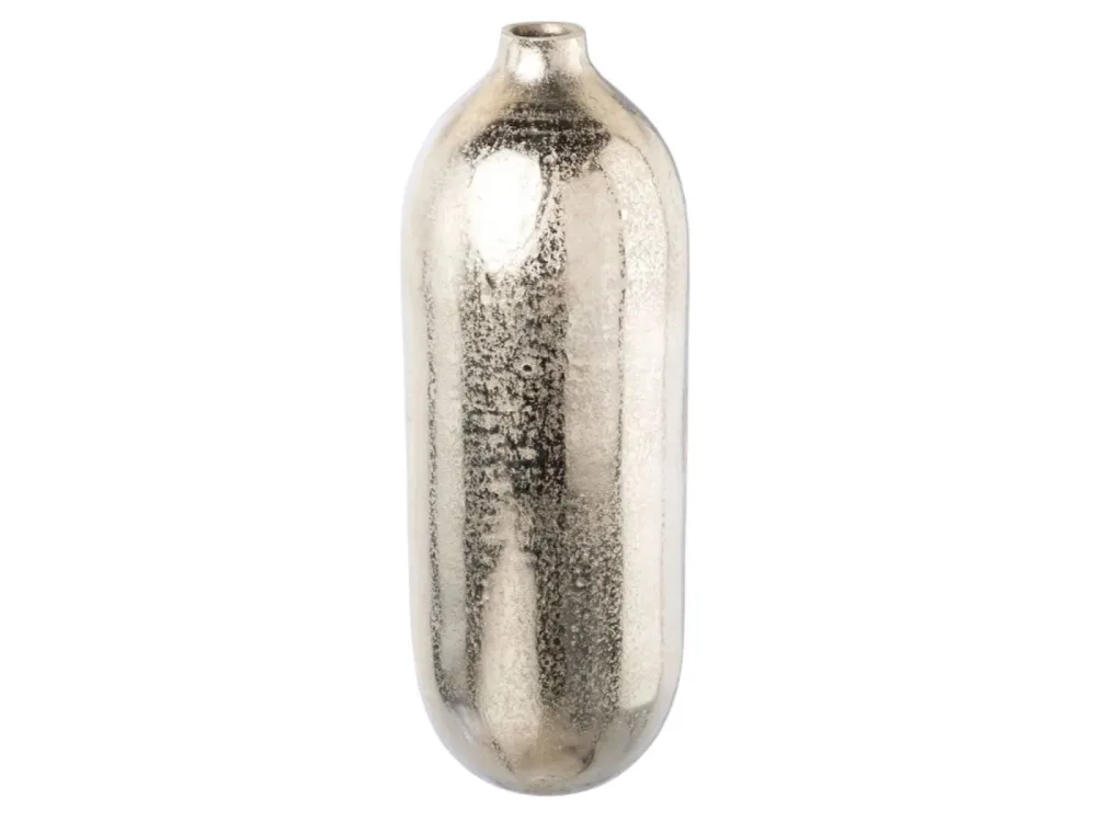 Gasper Vase Base Aluminium Silber H: 32 cm  | Schubiger Möbel