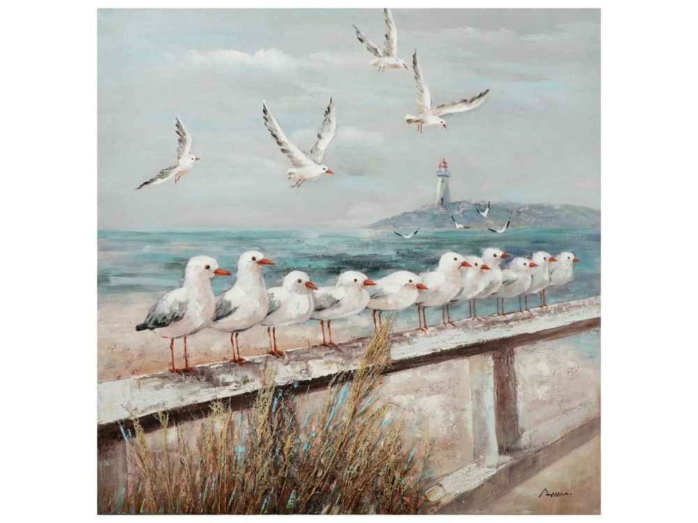 image LAND Bild Zaun mit Möwen  | Schubiger Möbel