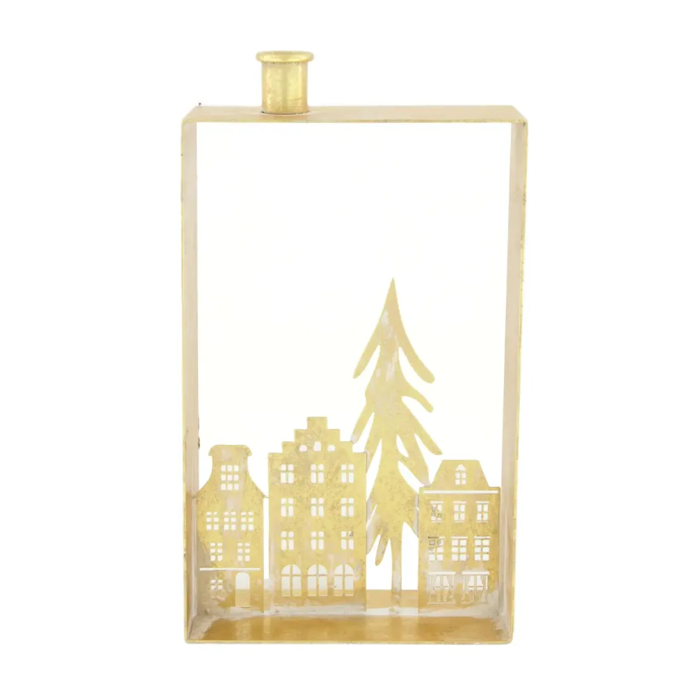 Decofinder Kerzenhalter Metall, Gold H: 30 cm  | Schubiger Möbel