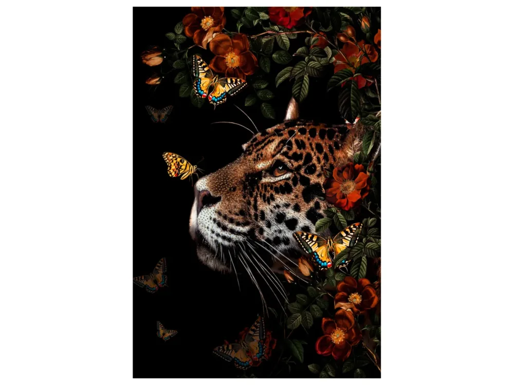 image LAND Glasbild Glitzernder Leo  | Schubiger Möbel
