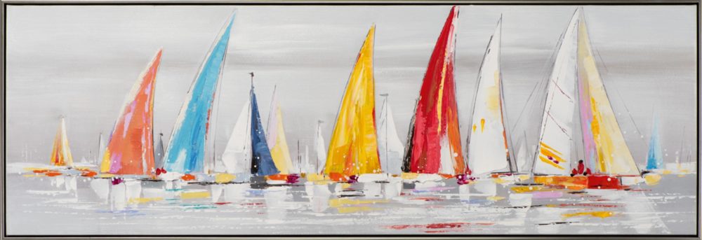 image LAND Gemälde Bunte Segelboote  | Schubiger Möbel