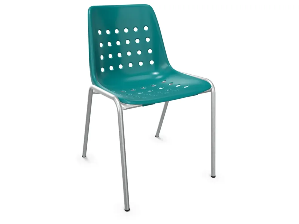 Schaffner Schalen-Stuhl Bermuda Feuerverzinkt Blau | Schubiger Möbel