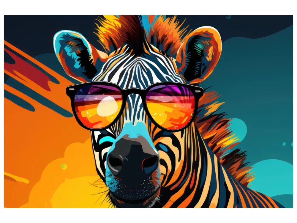 image LAND Canvas Groovy Zebra Stripes  | Schubiger Möbel