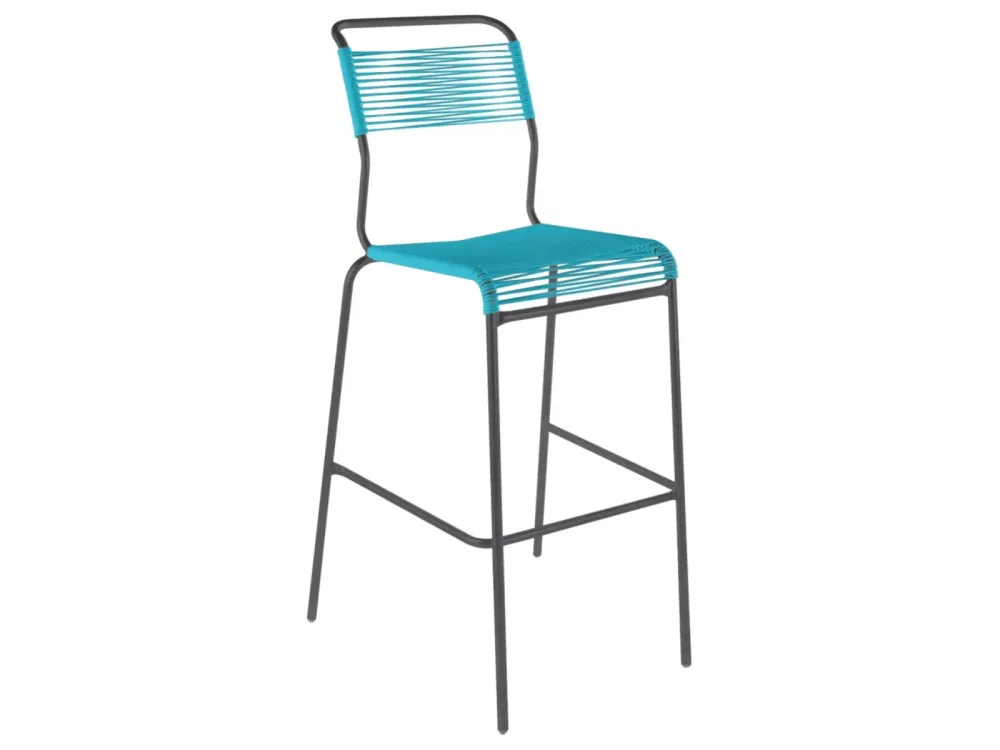 Schaffner Spaghetti-Barstuhl Säntis Blau | Schubiger Möbel
