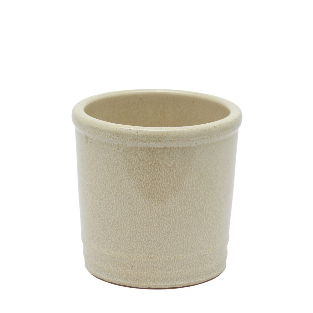 Edg Pflanzengefäss Übetopf Keramik Cremè H: 18 cm  | Schubiger Möbel