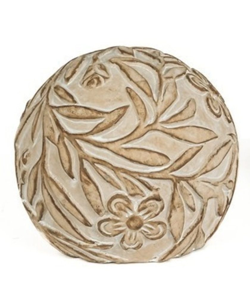 Decofinder Kugel Blätter und Blumen Sand Beige | Schubiger Möbel