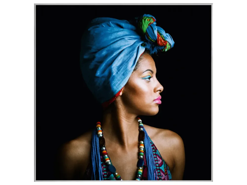 image LAND Bild mit Rahmen Schönheit mit Blauem Turban  | Schubiger Möbel