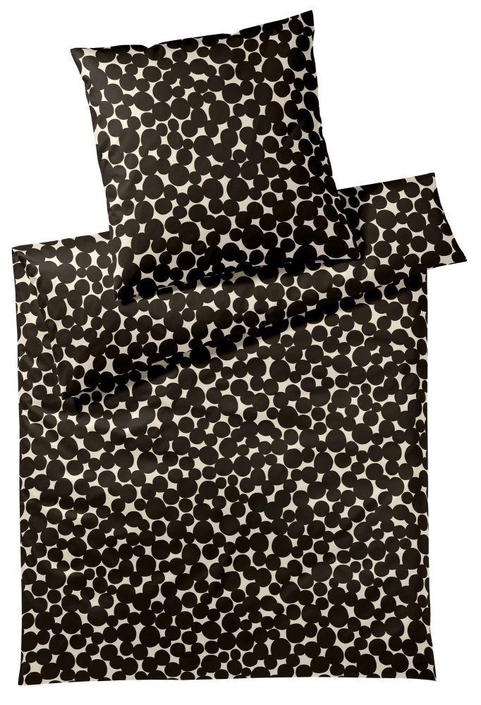 Elegante Bettwäsche Pebbles Schwarz  | Schubiger Möbel