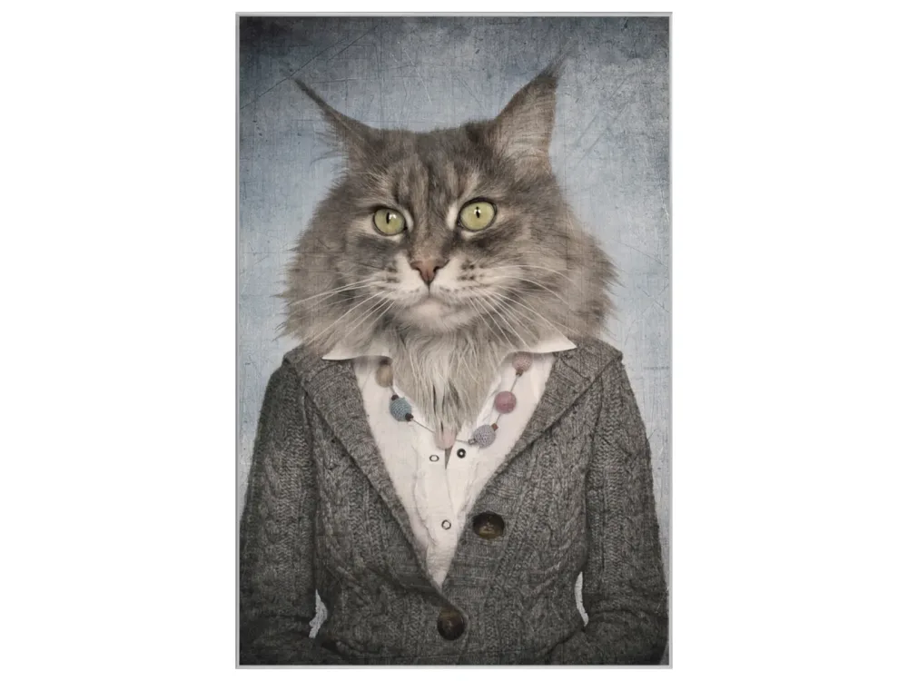 image LAND Bild mit Rahmen Katzenfrau  | Schubiger Möbel
