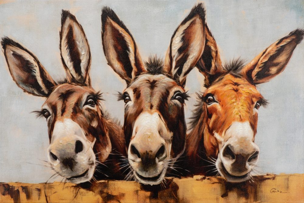 image LAND Gemälde Curious Donkeys  | Schubiger Möbel