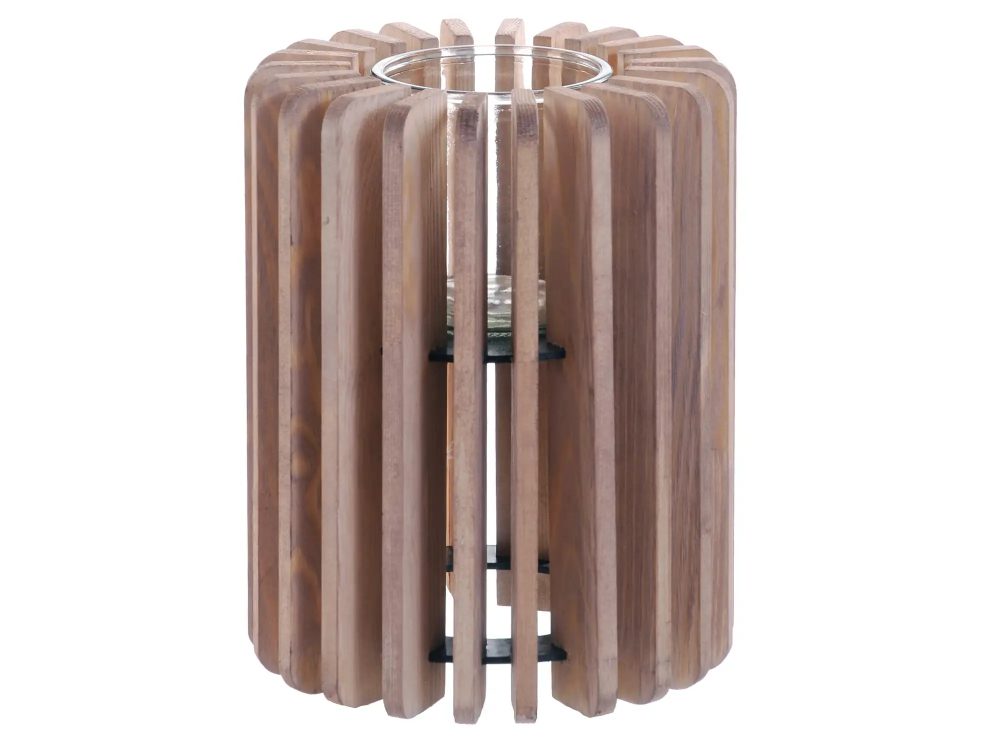 Decofinder Windlicht Holz B: 20 cm  | Schubiger Möbel