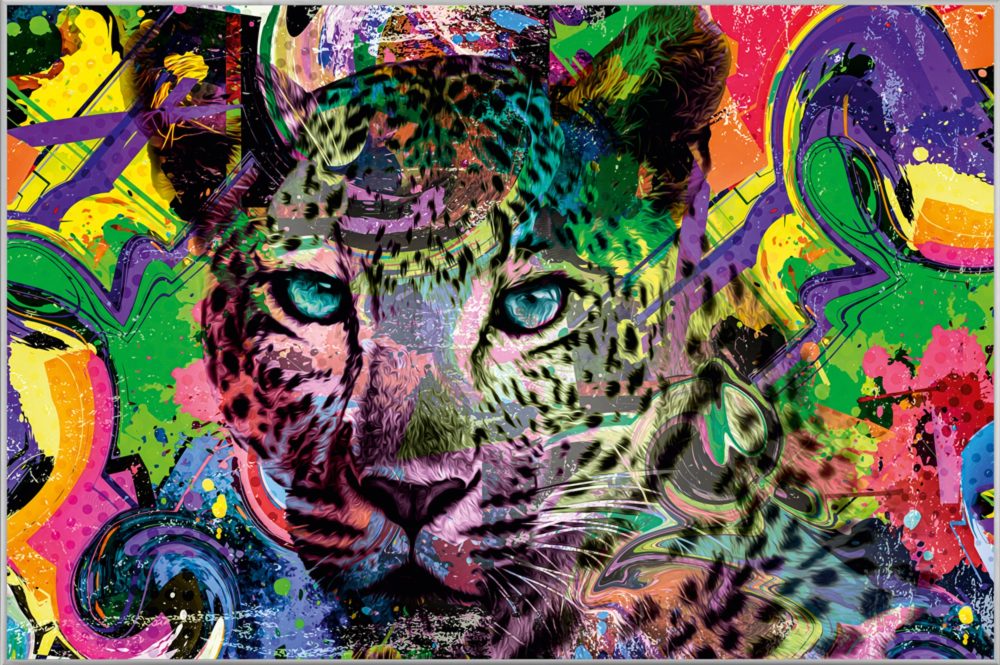 image LAND Bild mit Rahmen Pop Art Leopard  | Schubiger Möbel