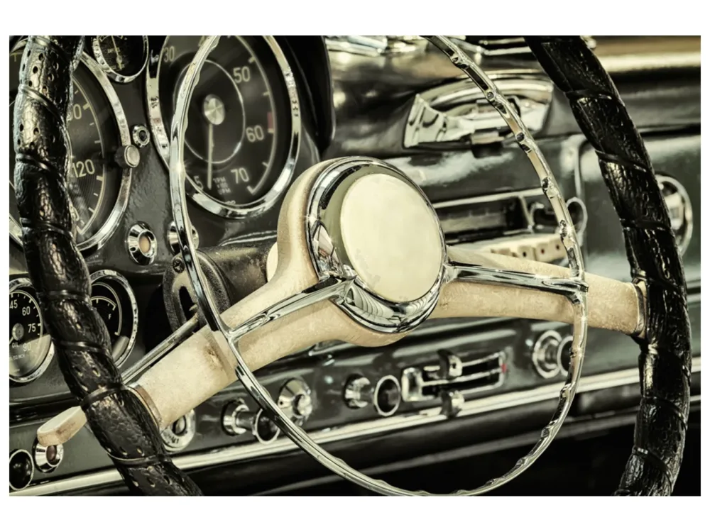 image LAND Alubild Oldtimer Lenkrad  | Schubiger Möbel