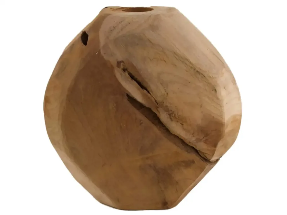 Dijk Vase Teakholz, Unikat H: 23 cm  | Schubiger Möbel