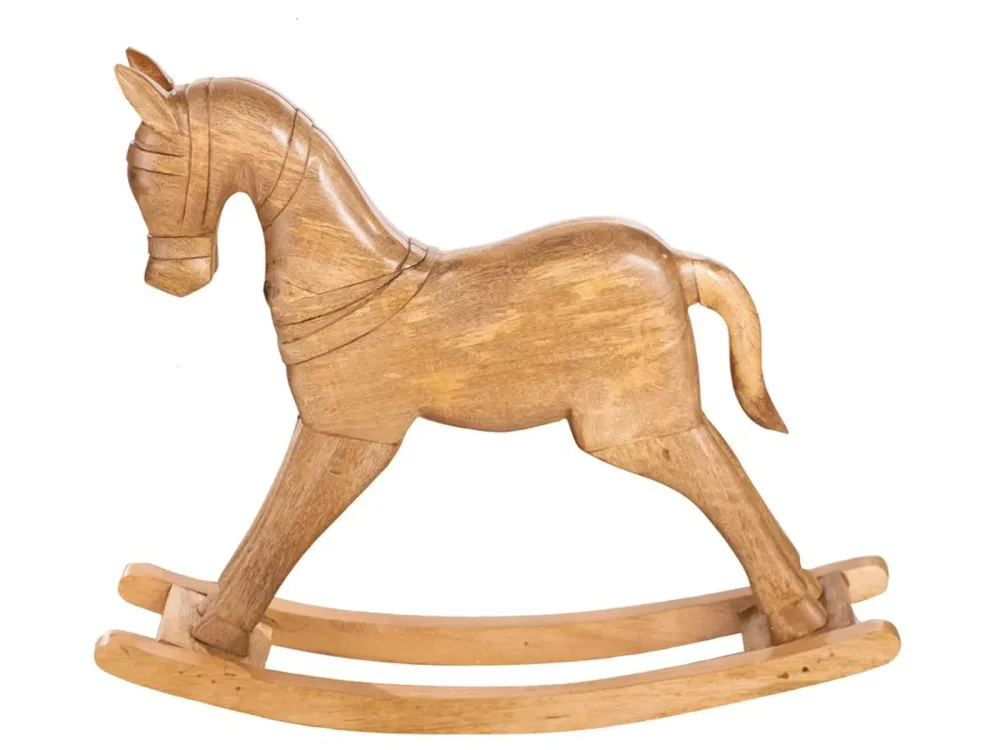 Gilde Figur Schaukelpferd, Holz H: 77 cm  | Schubiger Möbel