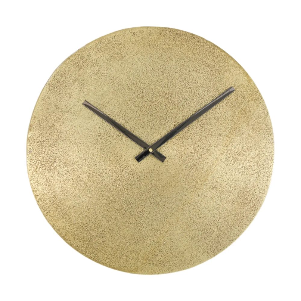 Decofinder Uhr Aurir, Aluminium, Antikmessing D: 38 cm  | Schubiger Möbel