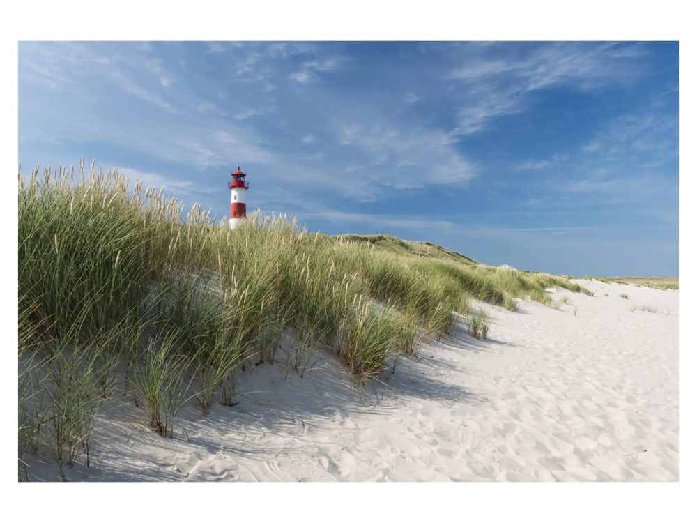 image LAND Digitaldruck auf Acrylglas Leuchtturm am Strand  | Schubiger Möbel