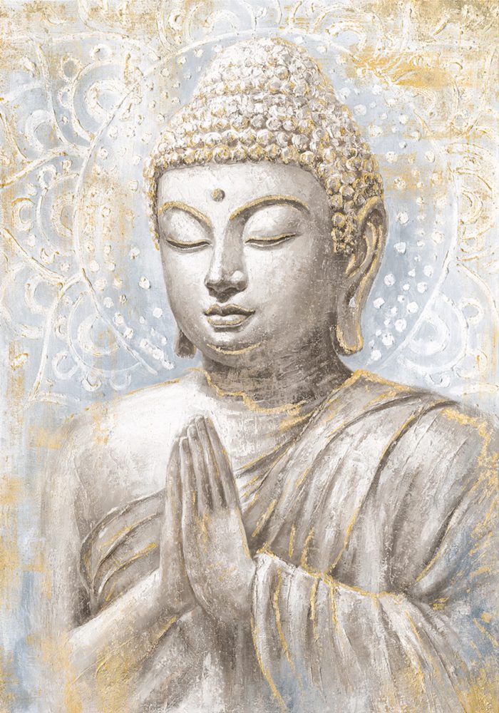 image LAND Gemälde Meditierender Buddha Gold  | Schubiger Möbel