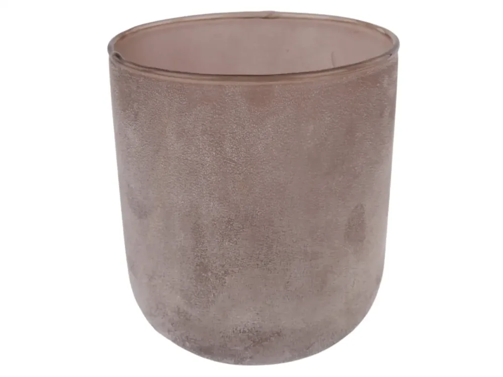 Decofinder Windlicht Glas Matt Braun D: 10 cm  | Schubiger Möbel