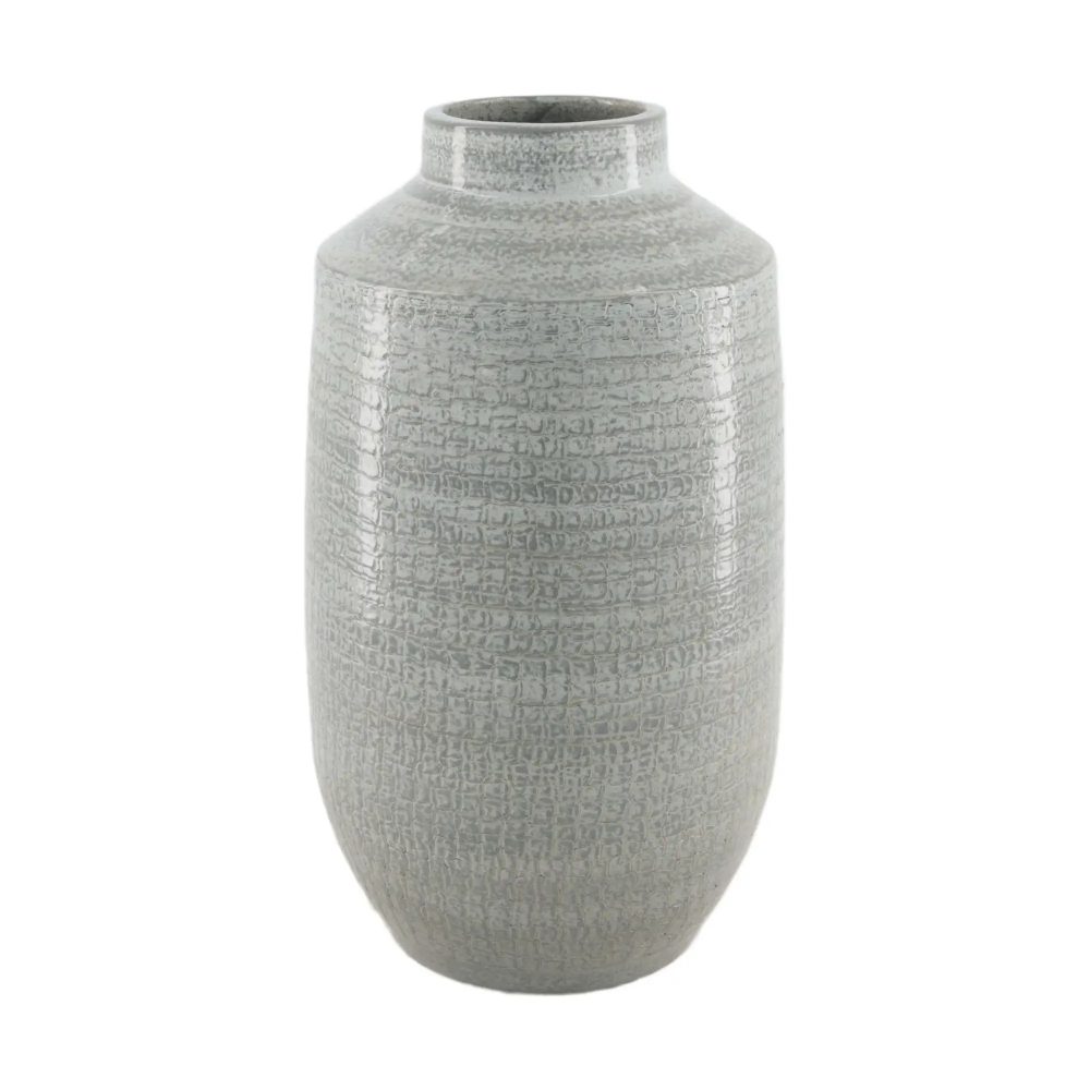 Decofinder Vase Keramik, Hellgrau H: 33 cm  | Schubiger Möbel