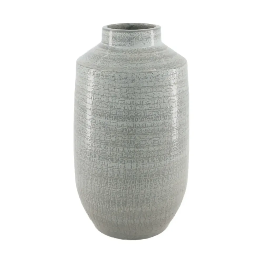 Decofinder Vase Keramik, Hellgrau H: 33 cm  | Schubiger Möbel