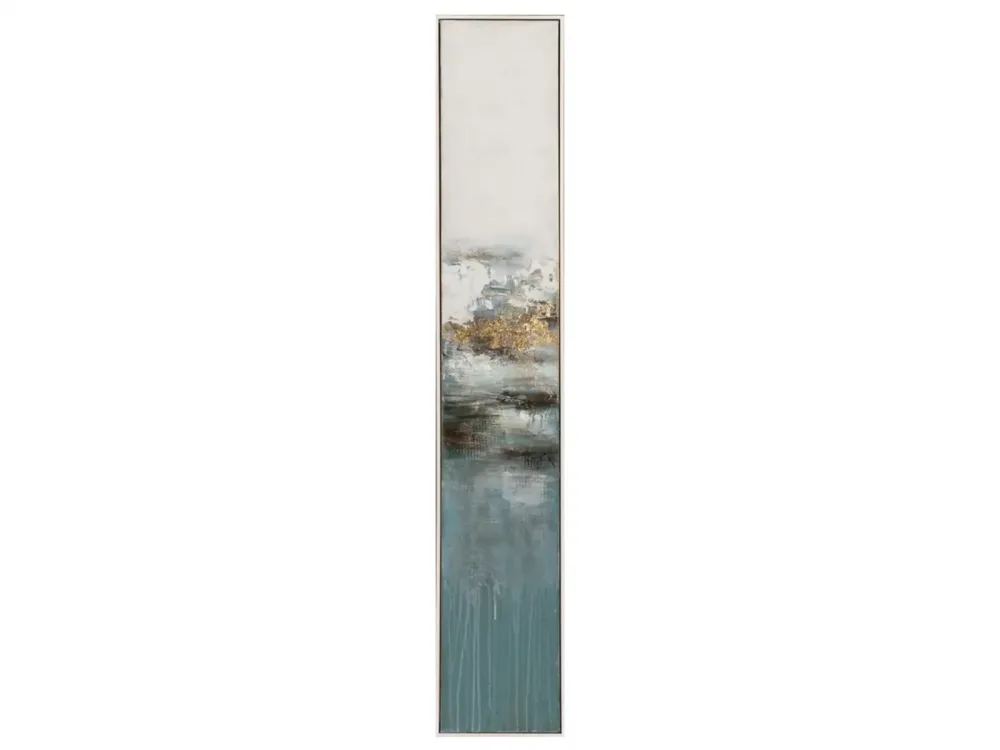 image LAND Bild Slim Abstrakt mit Gold, Rosa und Blau 2 Gelb | Schubiger Möbel