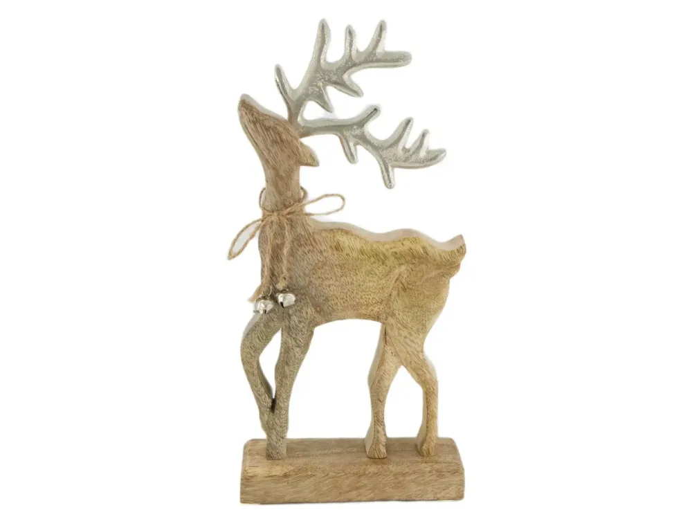Decofinder Figur Rentier, Mangoholz H: 30 cm  | Schubiger Möbel