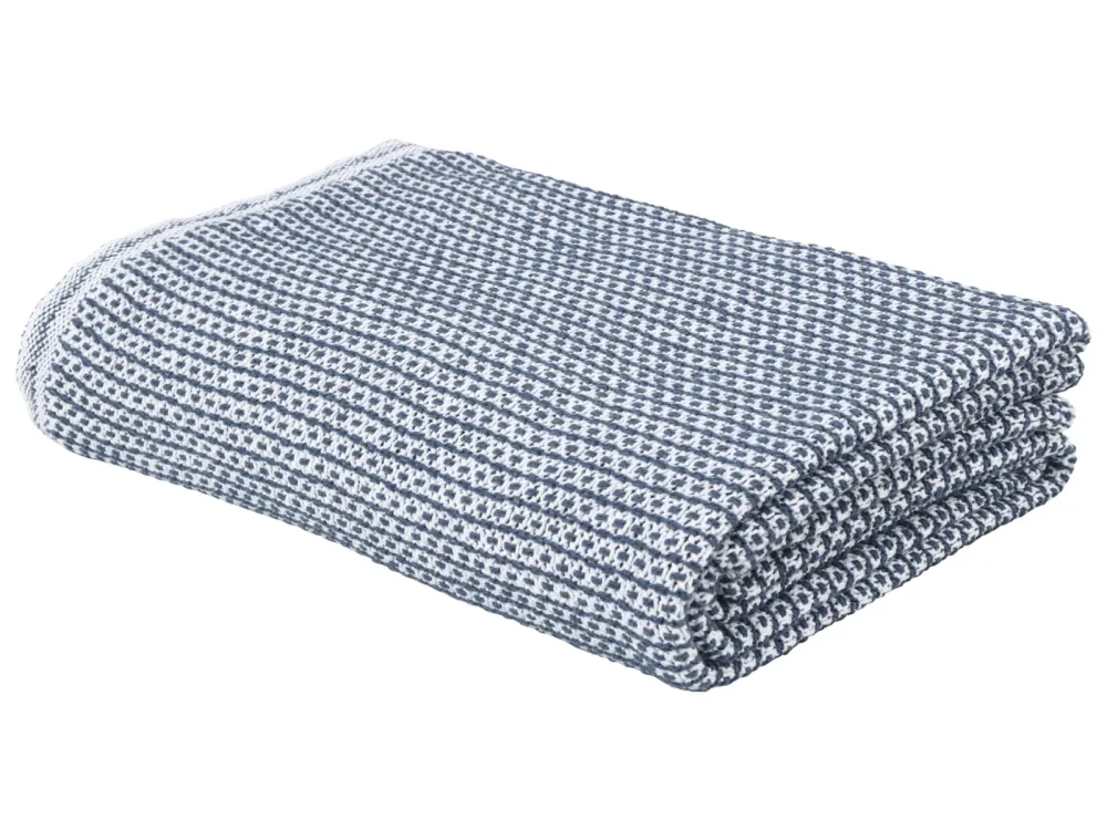 Eskitex AG Plaid Ascona Weiss/indigo 150x210 cm  | Schubiger Möbel