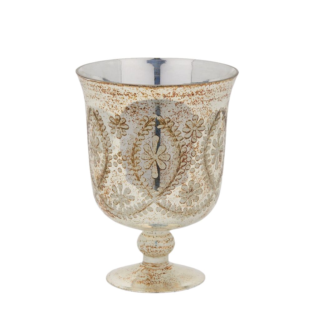 Edg Vase Pokal Kristallglas Gold H: 26 cm  | Schubiger Möbel