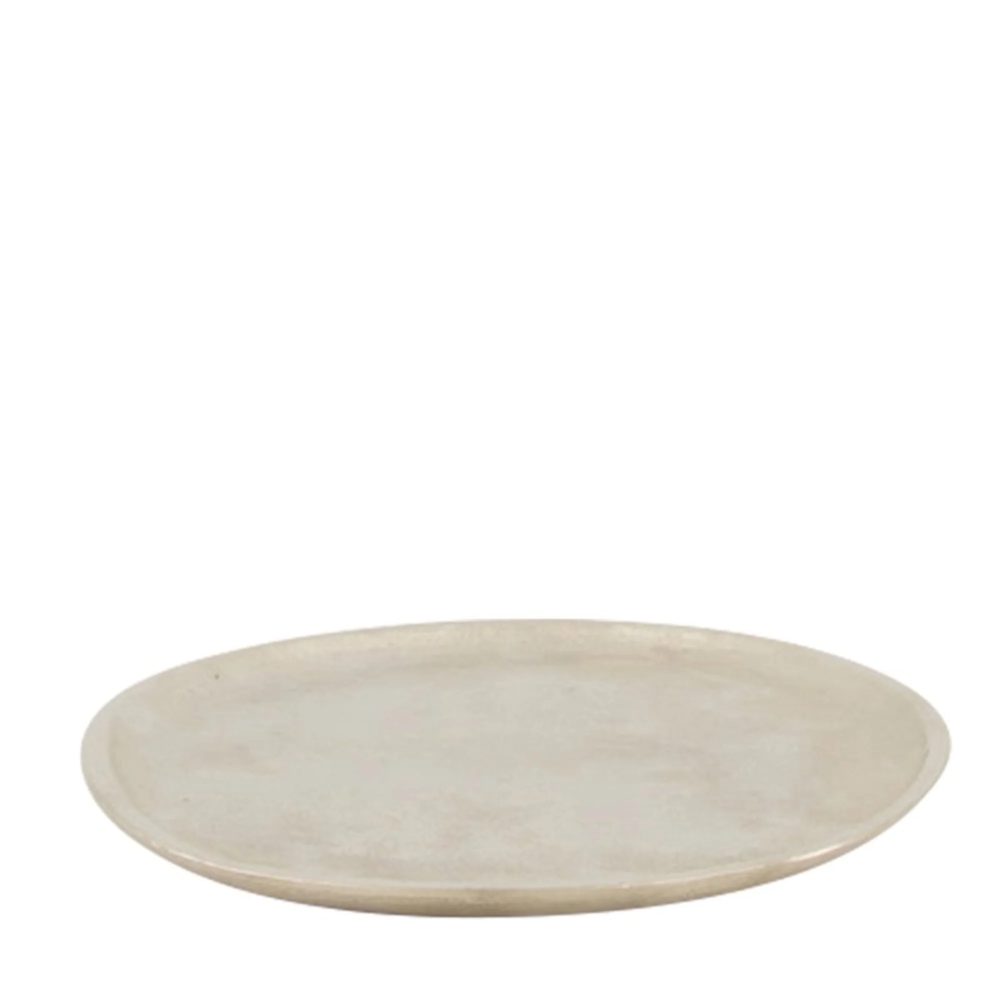 Decofinder Teller Aluminium Silber D: 21 cm  | Schubiger Möbel